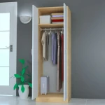 دولاب ابيض وخشابي مقاس 80*220سم-mkn018